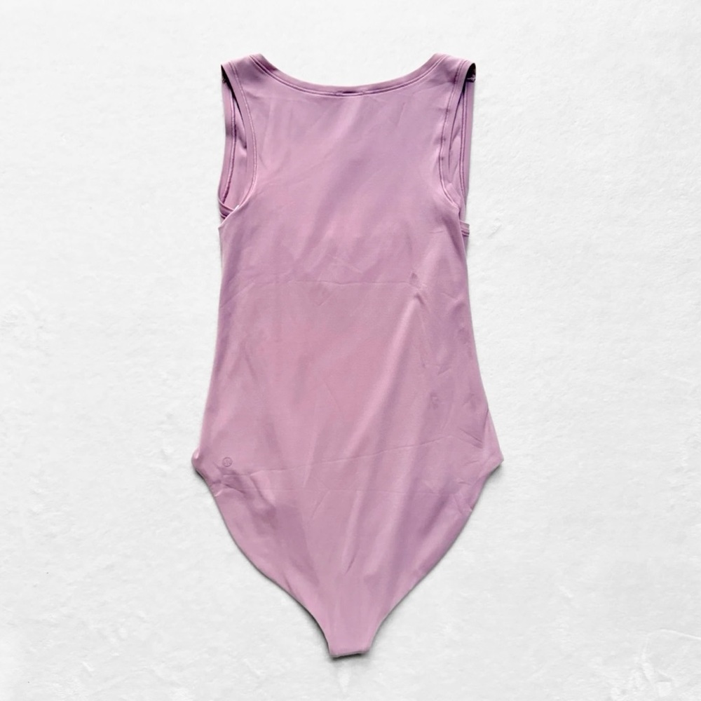 NWT Lululemon Wundermost Square-Neck Sleeveless Bodysuit – Rose Blush – S - Picture 3 of 9
